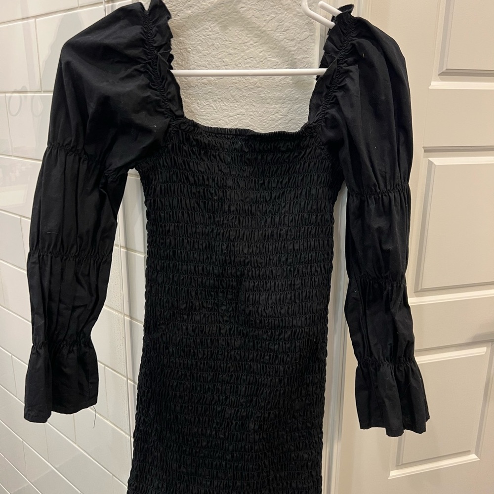 Black Smocked Dress